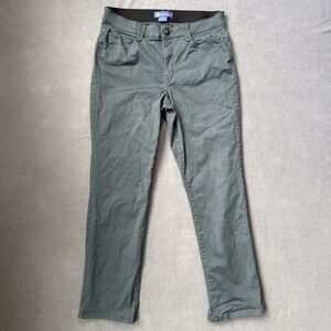 Democracy AbSolution Pants Womens 14 Green Stretch Ankle Skinny‎